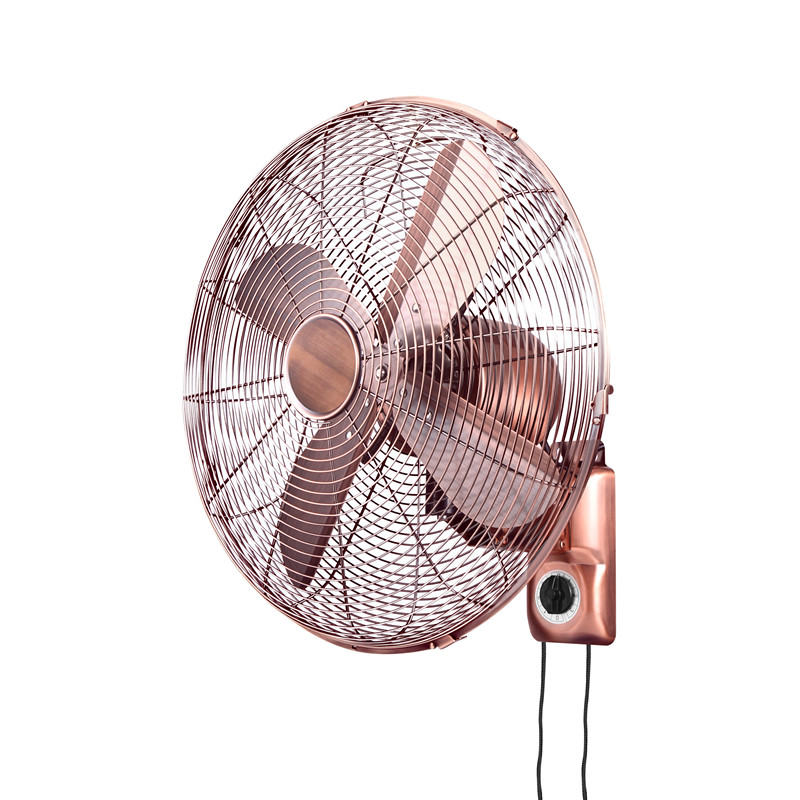 16 tommer 40 cm metal antik dekorativ vægventilator